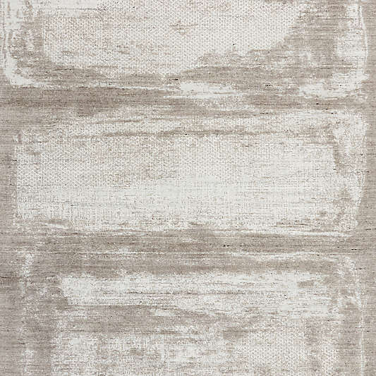 Milano Wool and Viscose Hand-Knotted Brown Area Rug 9'x12'