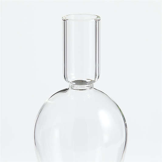 Milano Clear Glass Taper Candle Holders