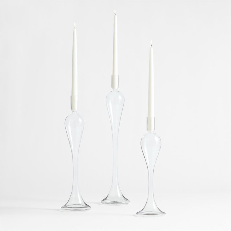 Milano Large Clear Glass Taper Candle Holder 20" - image 2 of 8