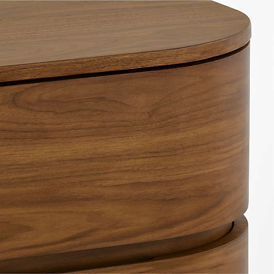 Milano 28" Walnut Wood Nightstand