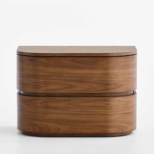 Milano 28" Walnut Wood Nightstand