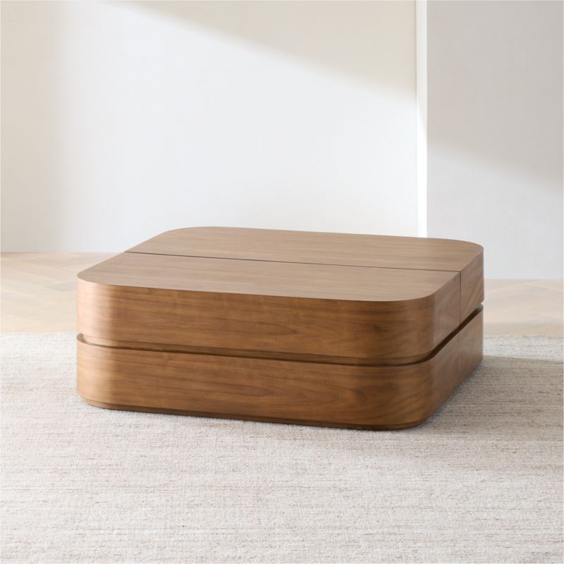 Milano Natural Walnut 48" Storage Coffee Table - image 8 of 11