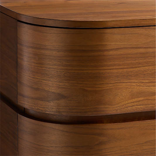 Milano 40" Walnut 5-Drawer Tall Dresser