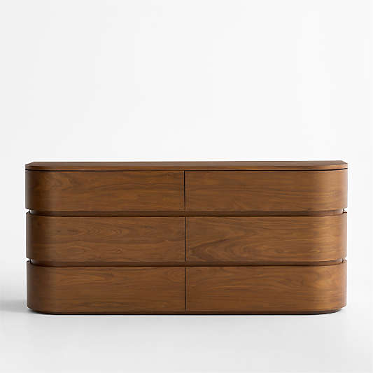 Milano Natural Walnut Wood Dresser (62"-74")