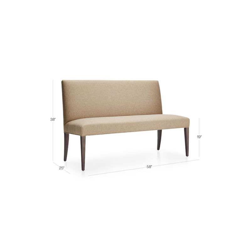 View Miles 58" Medium Upholstered Dining Banquette Bench - image 2 of 7