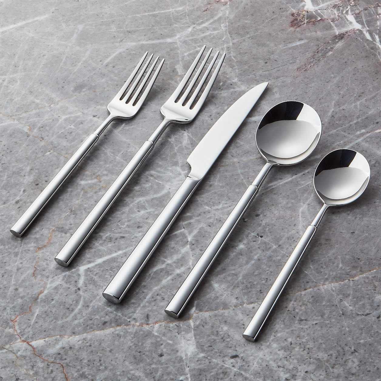 Miles 5Piece Flatware Place Setting + Reviews Crate & Barrel