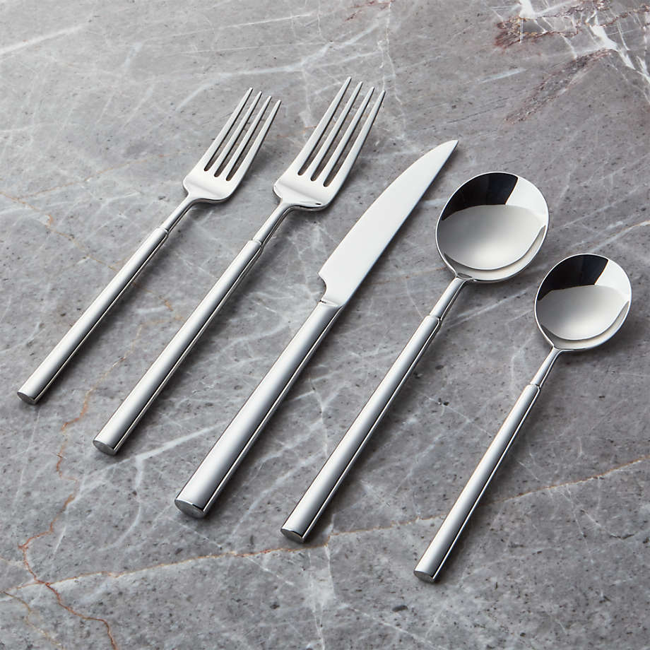 Miles 20-Piece Flatware Place Setting + Reviews | Crate & Barrel