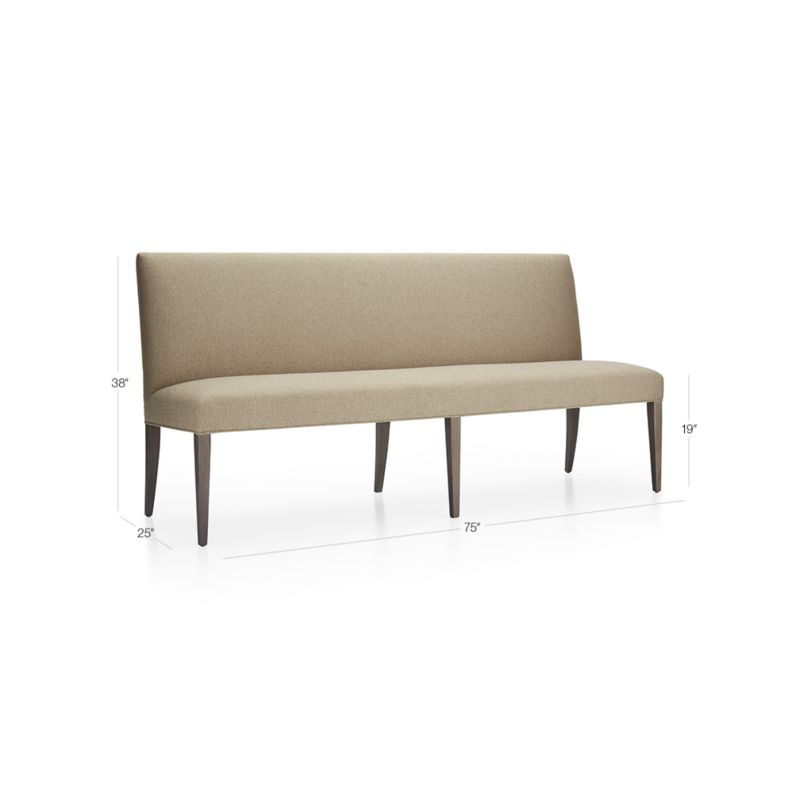 View Miles 75" Upholstered Grand Dining Banquette Bench - image 3 of 8