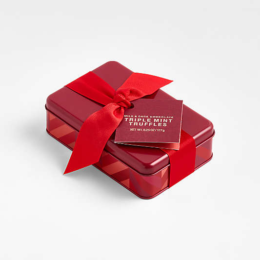 Milk & Dark Chocolate Triple Mint Truffles in Gift Tin
