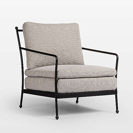 Millie Ecru Metal Outdoor Lounge Chair