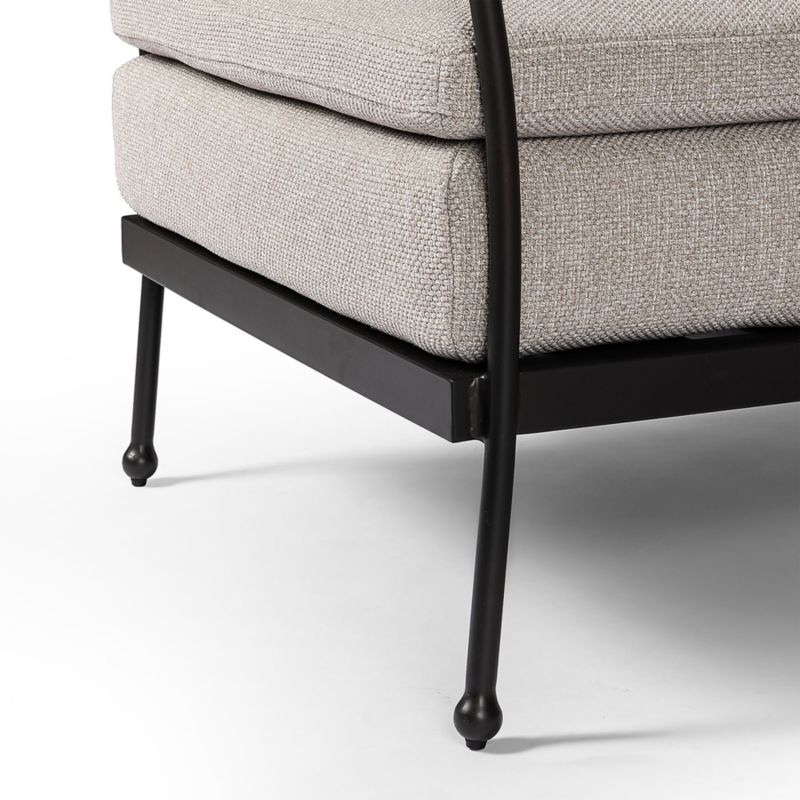 Millie Ecru Metal Outdoor Lounge Chair - image 6 of 7