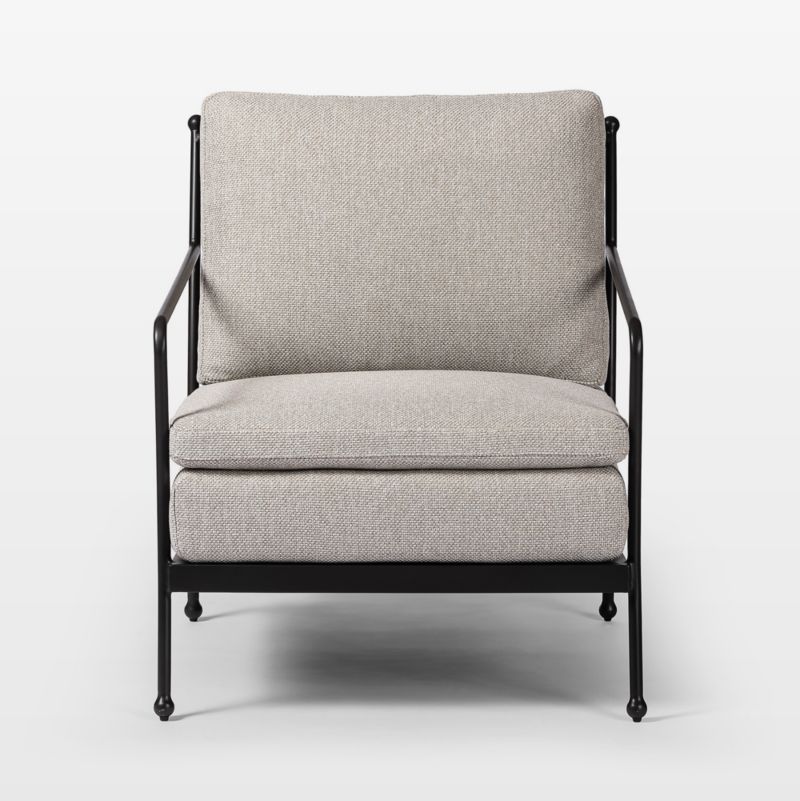 Millie Ecru Metal Outdoor Lounge Chair - image 2 of 7