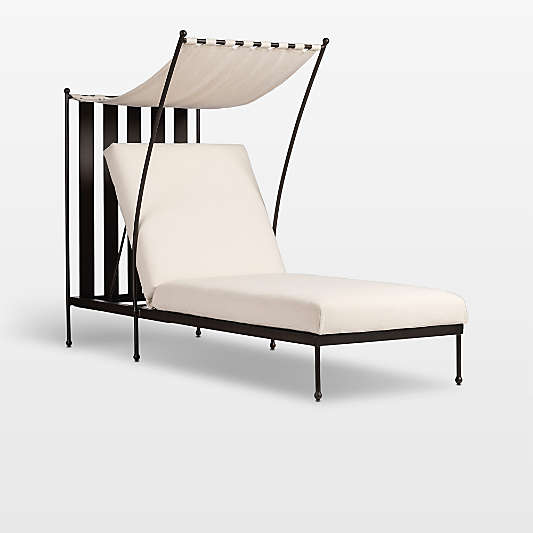 Millie Adjustable Striped Outdoor Sun Lounger