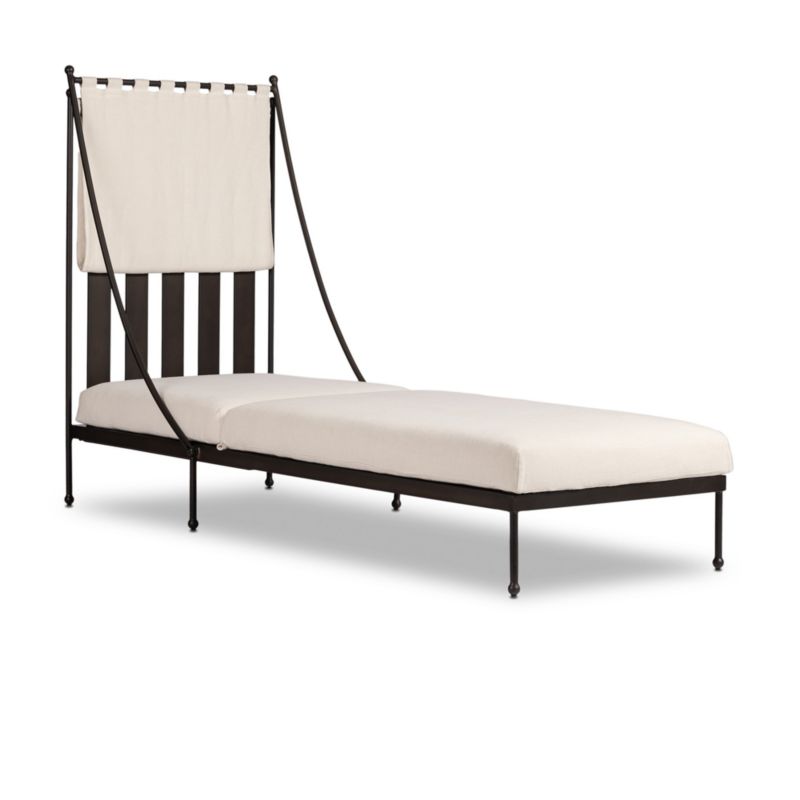 Millie Adjustable Striped Outdoor Sun Lounger - image 3 of 10