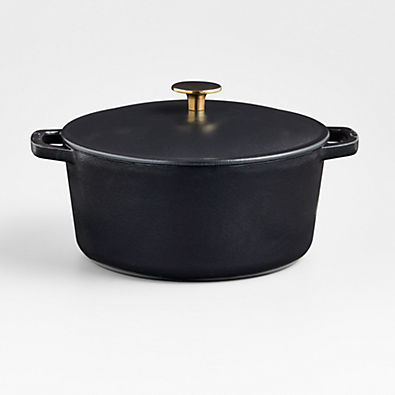 View Milo by Kana Cast Iron Cookware Classic 5.5qt Dutch Oven Black details