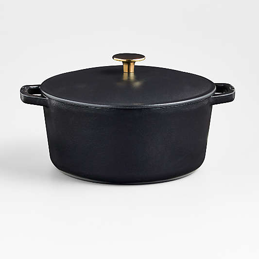 Milo by Kana Cast Iron Cookware Classic 5.5qt Dutch Oven Black