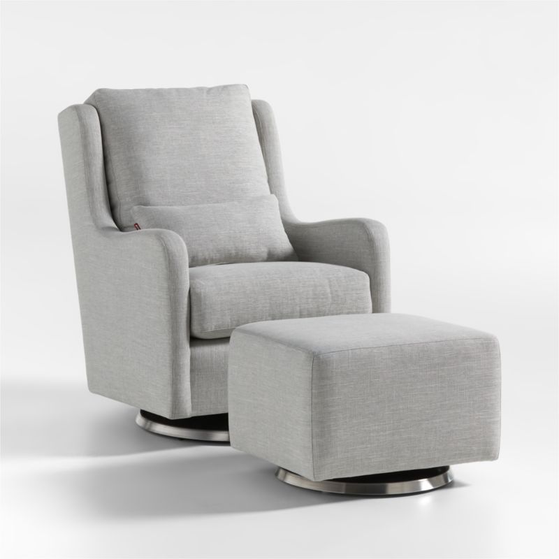 Grey nursery glider chair on sale