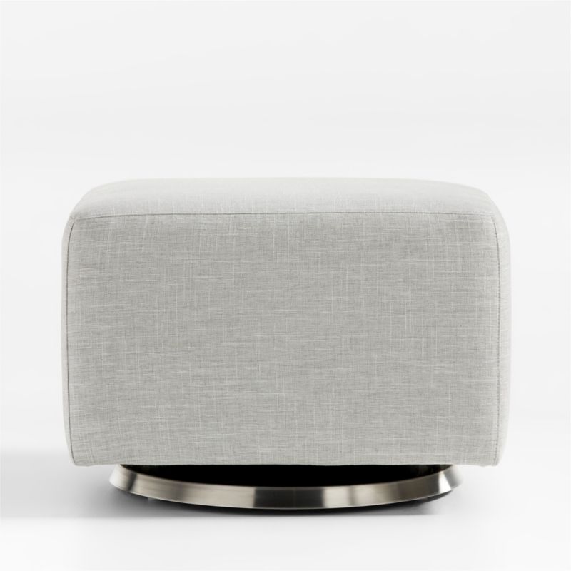 Viewing product image Milo Grey Nursery Gliding Ottoman with Silver Base - image 1 of 6