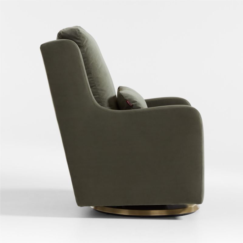 Milo Green Nursery Swivel Glider Chair and Ottoman with Gold Bases - image 9 of 16