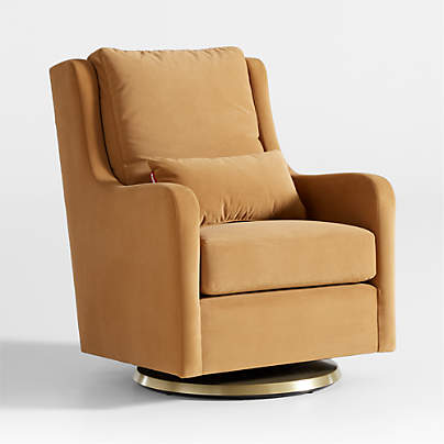 Milo Tan Nursery Swivel Glider Chair