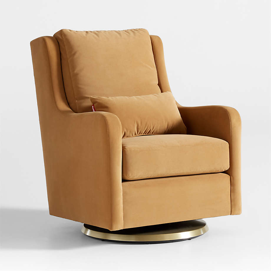 Glider with gliding store ottoman