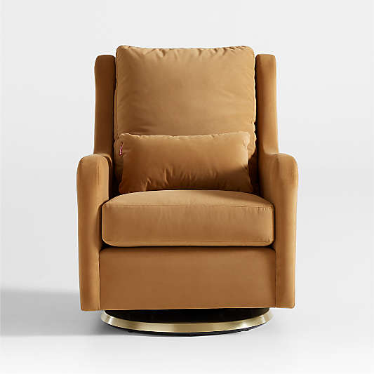 Milo Tan Nursery Swivel Glider Chair