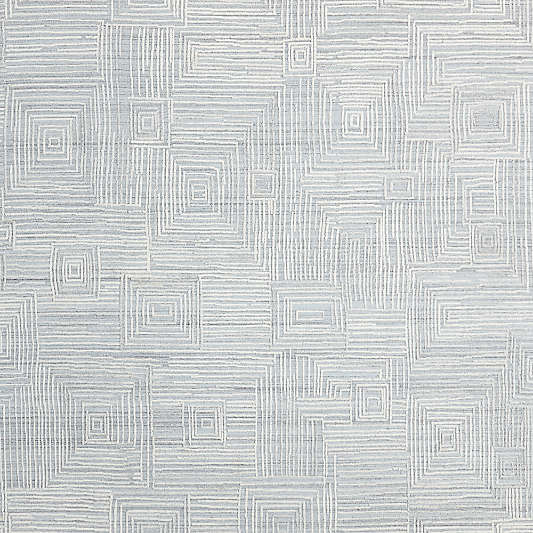 Milos Wool and Viscose Handwoven Blue Rug Swatch 12"x18"