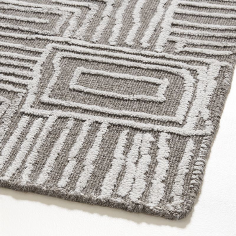 Milos Wool and Viscose Grey Area Rug 6'x9' - image 4 of 5