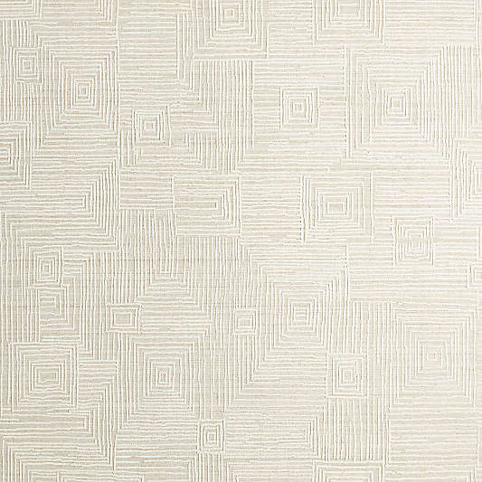 Milos Wool and Viscose Handwoven Sand Brown Area Rug 6'x9'