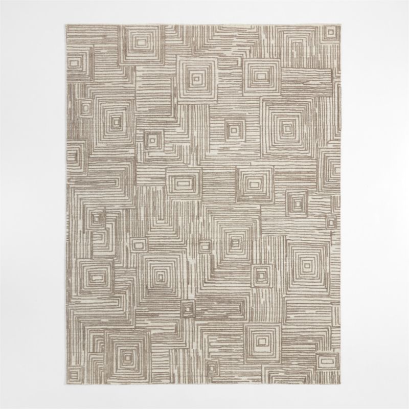 Basel Wool Hand-Knotted Beige Area Rug 8'x10