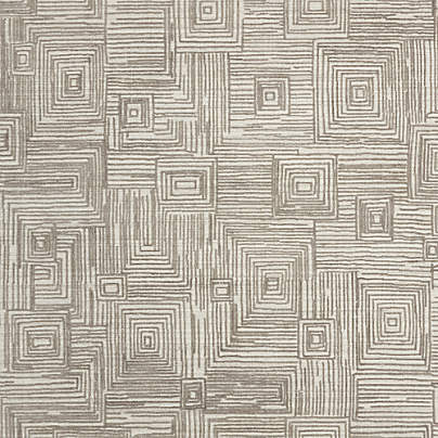 Milos Wool and Viscose Taupe Brown Area Rug 6'x9'