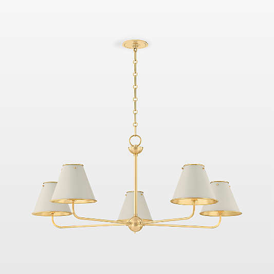 Milton 5-Light White Chandelier