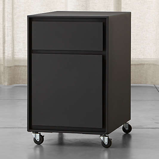 Pilsen Black Two Drawer File Cabinet