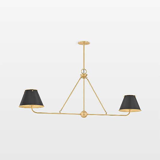 Milton Linear Distressed Bronze Chandelier