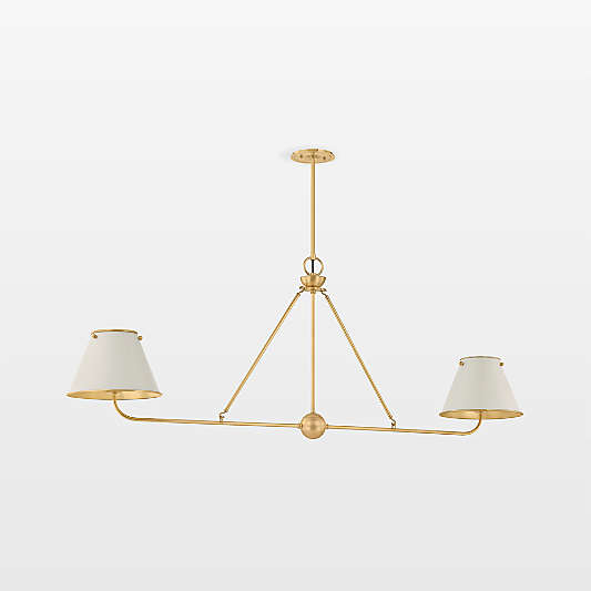 Milton Linear Distressed Bronze Chandelier
