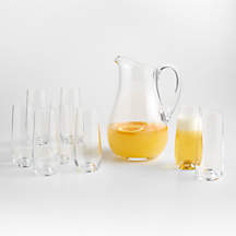 Mimosa Cocktail Set, Set of 8 Glasses with Pitcher | Crate & Barrel
