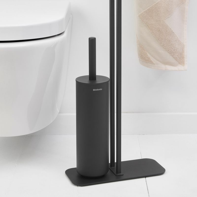 Brabantia Mindset Black Metal Toilet Butler Toilet Paper Holder and Brush - image 3 of 12