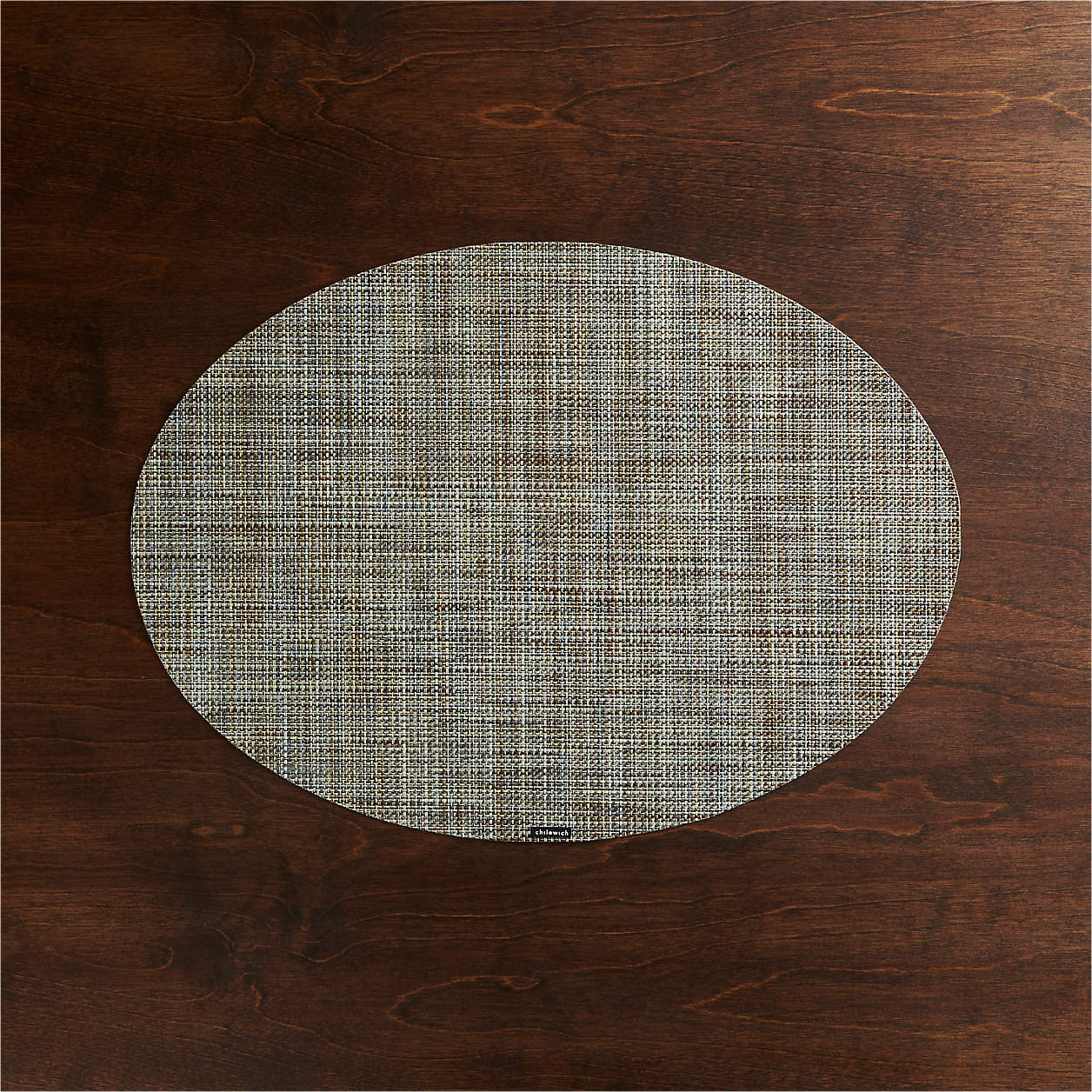 Chilewich Mini Basketweave Pistachio Oval Vinyl Placemat + Reviews