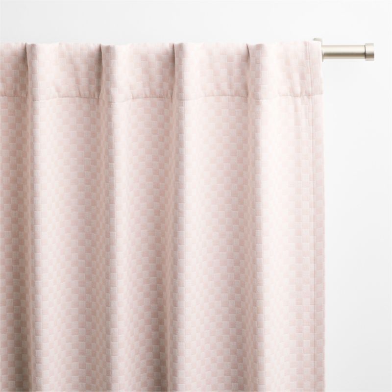 Mini Checker Wildflower Purple Kids Blackout Curtain Panel 44"x96" - image 1 of 5