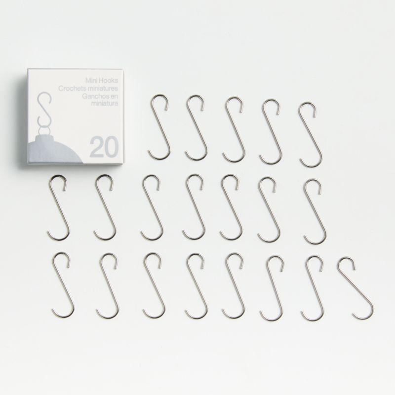 Mini Silver Christmas Tree Ornament Hooks, Set of 20 - image 0 of 1