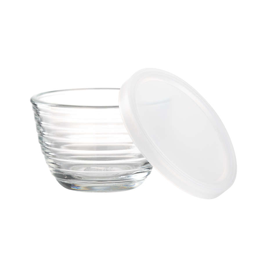 Clear Glass Bowl with Lid Set of 12 + Reviews | Crate & Barrel