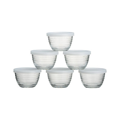View Mini Ribbed Bowl with Lid, Set of Six details