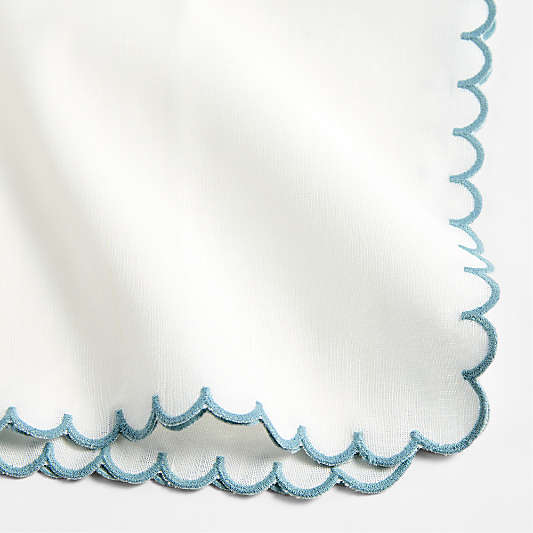 Mini Scallop Napkins, Set of 4