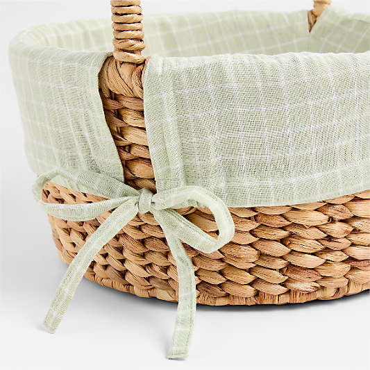 Modern Easter Basket with Mini Stax Seafoam Green Kids Easter Basket Liner