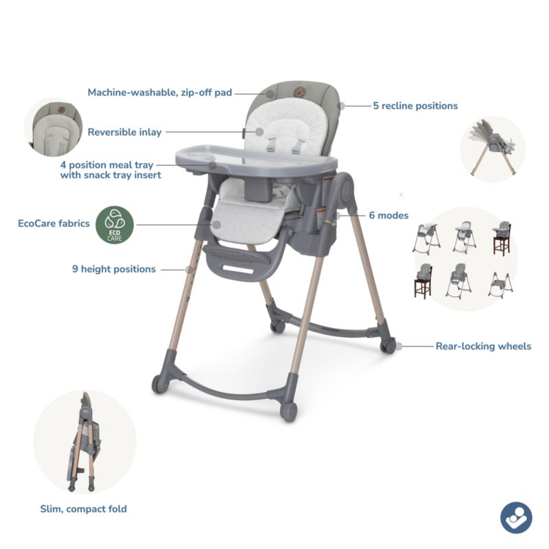 Maxi-Cosi ® Minla Classic Green 6-in-1 Convertible Baby High Chair - image 9 of 10