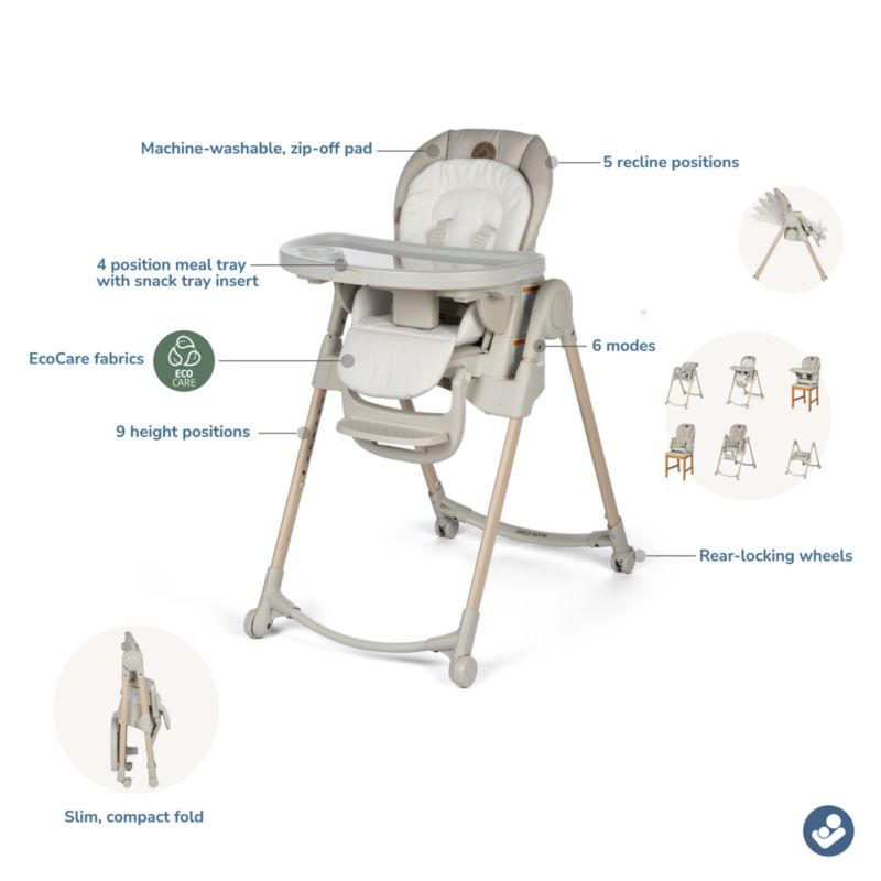 Maxi-Cosi ® Minla Classic Oat 6-in-1 Convertible Baby High Chair - image 10 of 11