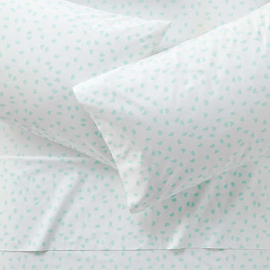 Organic Mint Half Moon Full Sheet Set