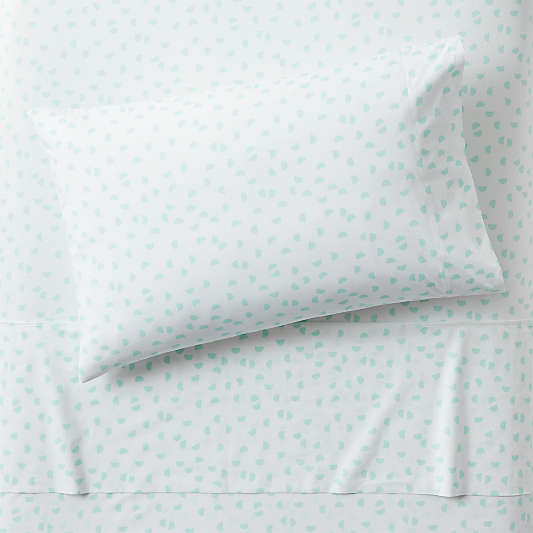 Organic Mint Half Moon Twin Sheet Set