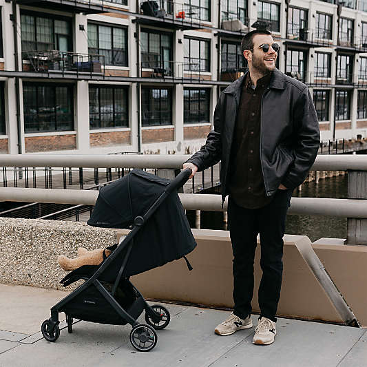 UPPAbaby Minu V3 Greyson Grey Compact Baby Stroller + Aria V2 Infant Car Seat Travel System