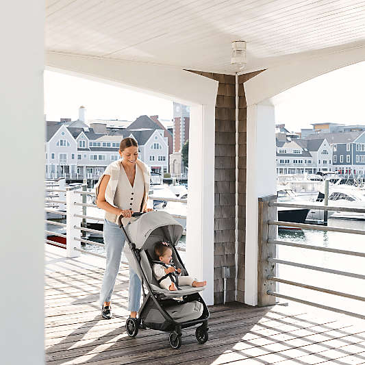 UPPAbaby ® Minu V3 Savannah Pearl Grey Melange Compact Baby Stroller